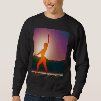 Yoga-Mädchen Weibliche Sonnengruß-Meditation Chakr Sweatshirt