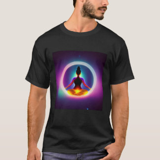 Yoga Mädchen Weibliche Sonnengruß-Meditation Chakr T-Shirt
