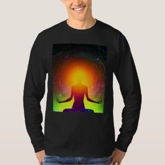 Yoga Mädchen weibliche Sonnengruß-Meditation Chakr T-Shirt