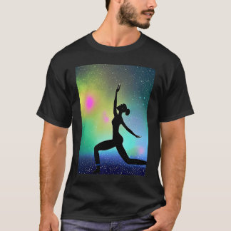 Yoga-Mädchen weibliche Sonnengruß-Meditation Chakr T-Shirt
