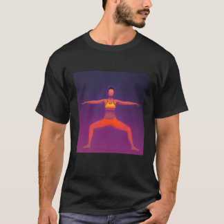 Yoga-Mädchen weibliche Sonnengruß-Meditation Chakr T-Shirt