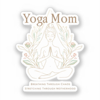 Yoga-Mama atmet durch die Mutterschaft Aufkleber