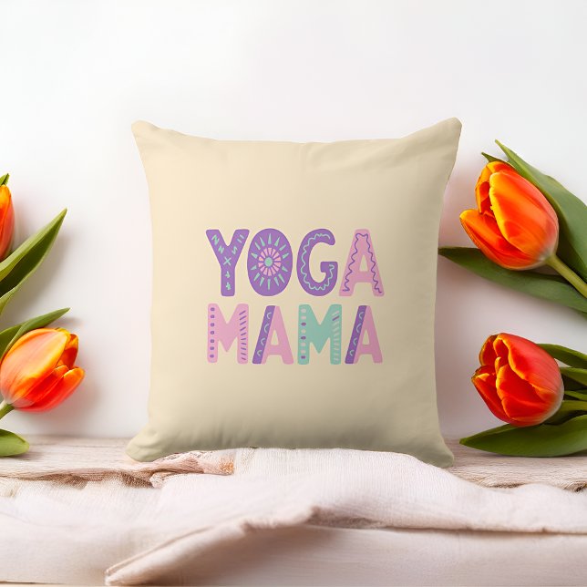Yoga Mama Boho Pastel Kissen (Von Creator hochgeladen)