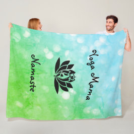 Yoga Mama Namaste Design Fleecedecke