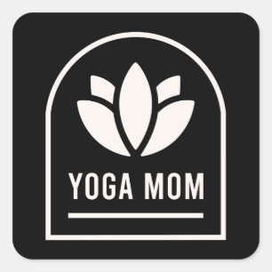 Yoga-Mama-Yogi-Mütter-Gruppentklasse Quadratischer Aufkleber