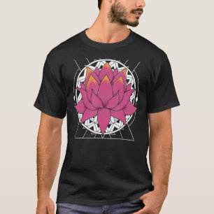 Yoga Mandala Floral Fraktal Geometry Boho Lotus Fl T-Shirt