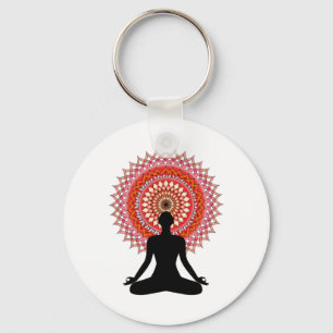 Yoga-Mandala Marokkanisches Sitzdesign, Yoga-Gesch Schlüsselanhänger