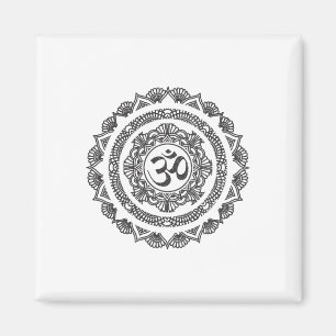 Yoga-Mandala Om-Symbol Buddha-Yogi-Geschenk Magnet