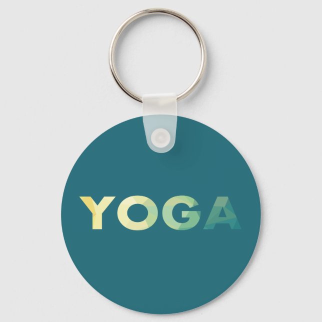 Yoga Mandala-Text Schlüsselanhänger (Vorderseite)