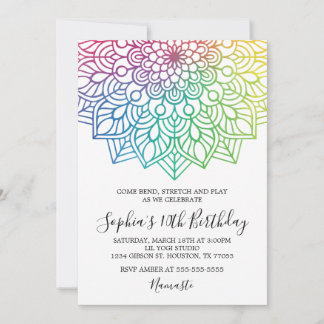 Yoga Mandala zum Geburtstag Einladung