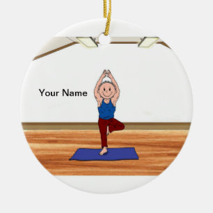 Yoga - Mann Keramikornament