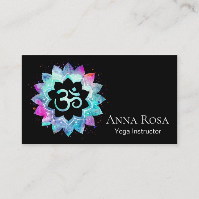 Yoga-Massage Lightworker *~* OM Reiki Visitenkarte (Vorderseite)