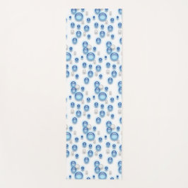 Yoga Mat - Blasen in Blau und Weiß Yogamatte