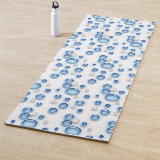 Yoga Mat - Blasen in Blau und Weiß Yogamatte (Beispiel)