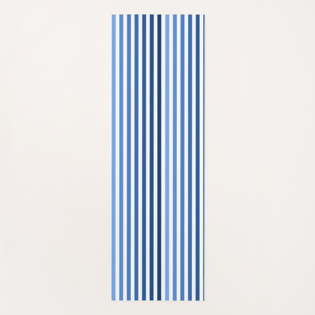 Yoga Mat - Blaue Streifen Yogamatte (Vorderseite)