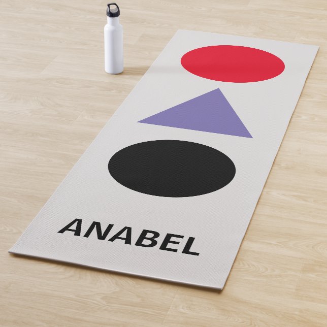 Yoga Mat Farbige Elemente mit Monogramm Yogamatte (Beispiel)