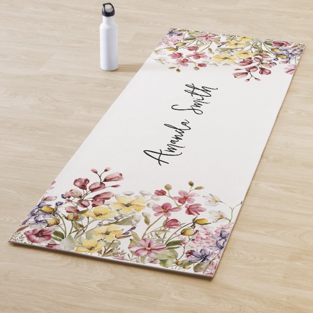 Yoga Mat Floral Gewohnter Name Wilde Blume Yogamatte (Beispiel)