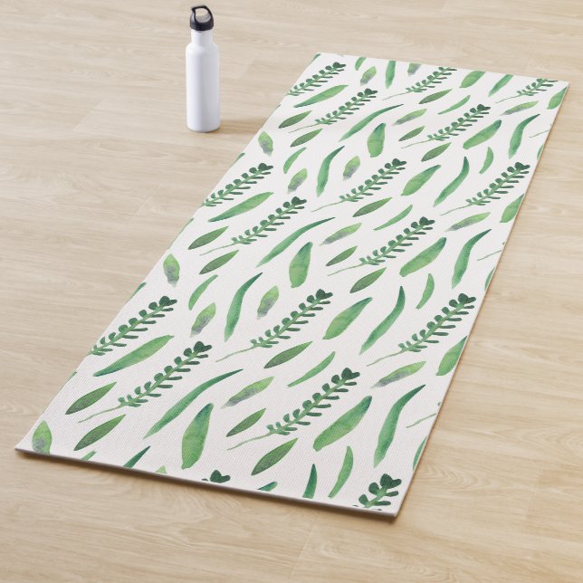 Yoga Mat - Green Leaves Pattern Yogamatte (Beispiel)