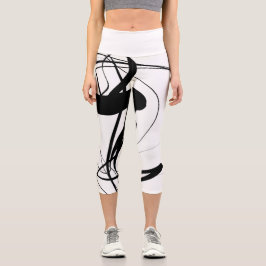 Yoga Mat in Minimalistischen Linien Capri Leggings