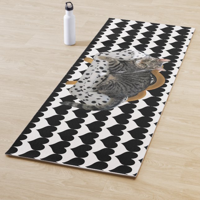 Yoga Mat Lazy Cat w/Hearts Yogamatte (Beispiel)
