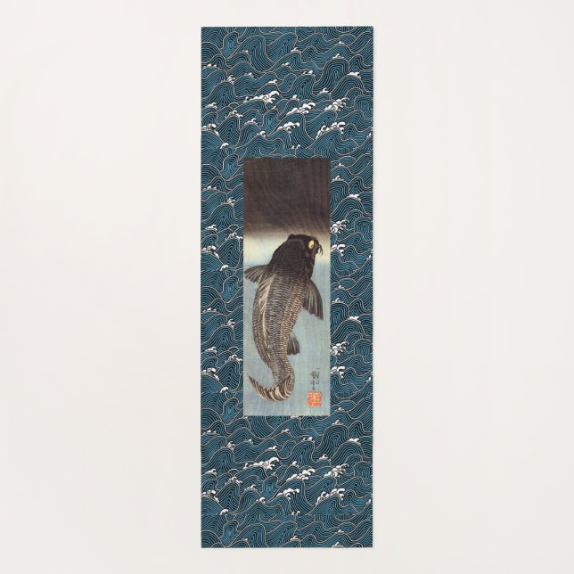 YOGA MAT MIT JAPANISCHEM FISH-DRUCK YOGAMATTE (Rückseite)