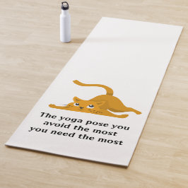 Yoga Mat mit lustigem Zitat und Katze Yogamatte