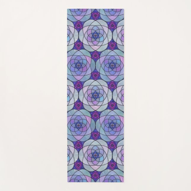 Yoga Mat mit Mandala in Juwelenfarbe Yogamatte (Vorderseite)