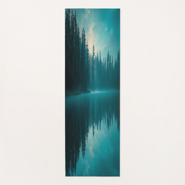 Yoga Mat mit misty Lake Yogamatte (Vorderseite)