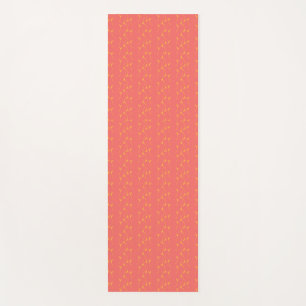 Yoga Mat mit rosa Hintergrund und gelben Stielen Yogamatte