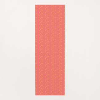 Yoga Mat mit rosa Hintergrund und gelben Stielen Yogamatte
