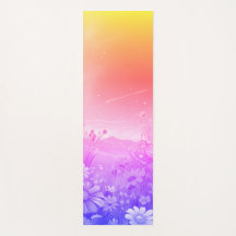 Yoga Mat mit Sonnenaufgangswiese