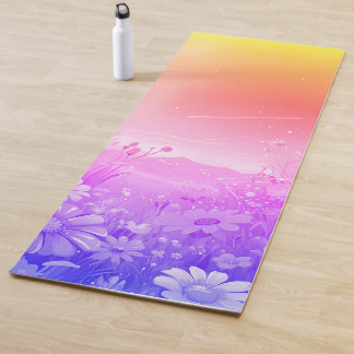 Yoga Mat mit Sonnenaufgangswiese Yogamatte