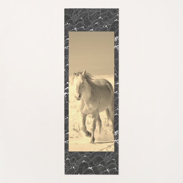 YOGA MAT MIT WILD PORSES YOGAMATTE (Vorderseite)