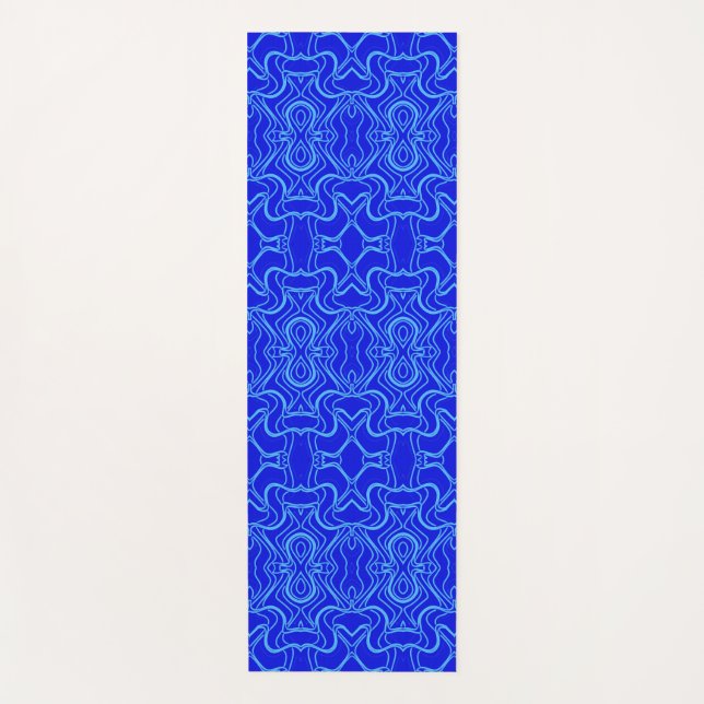 Yoga Mat, Niedlich blaues Farbschema Yogamatte (Vorderseite)