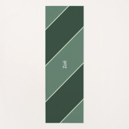Yoga Mat - Personalised Green Stripes Pattern Yogamatte