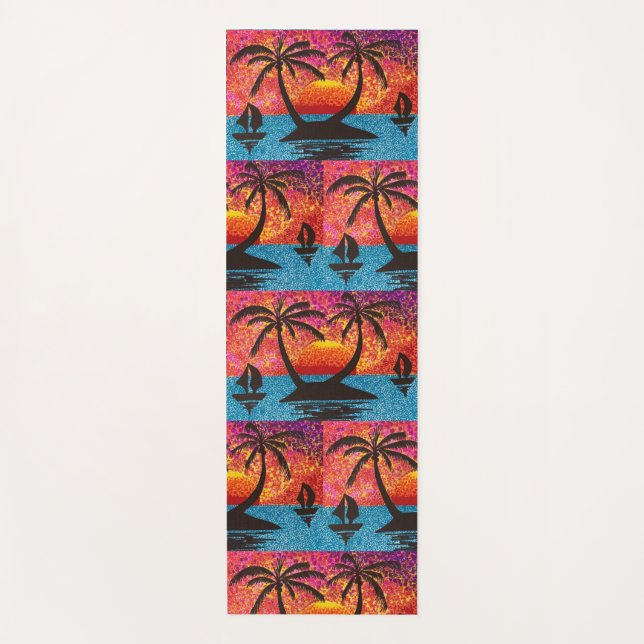 Yoga Mat - Tropische Insel Yogamatte (Vorderseite)
