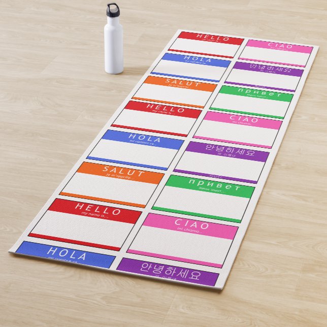 Yoga Mat Übung Hello Ciao Hola Foreign Language Yogamatte (Beispiel)