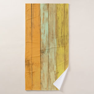Yoga Mat Vintagen Holzfußboden Badehandtuch