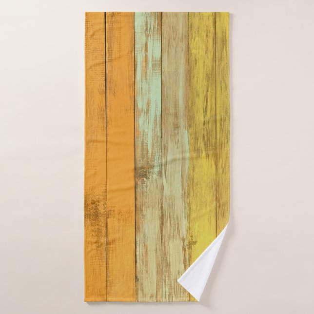 Yoga Mat Vintagen Holzfußboden Badehandtuch (Badehandtuch)