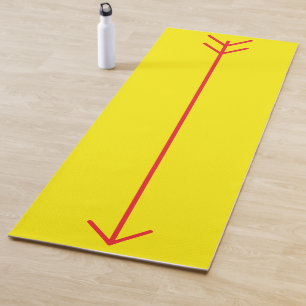 Yoga-Matte aus Gelb und Rotem Pfeil Yogamatte