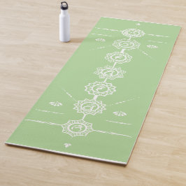 Yoga matte guide 7 Chakras grünes Design