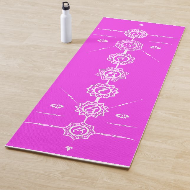  Yoga Matte Guide 7 chakras rosa Design (Beispiel)