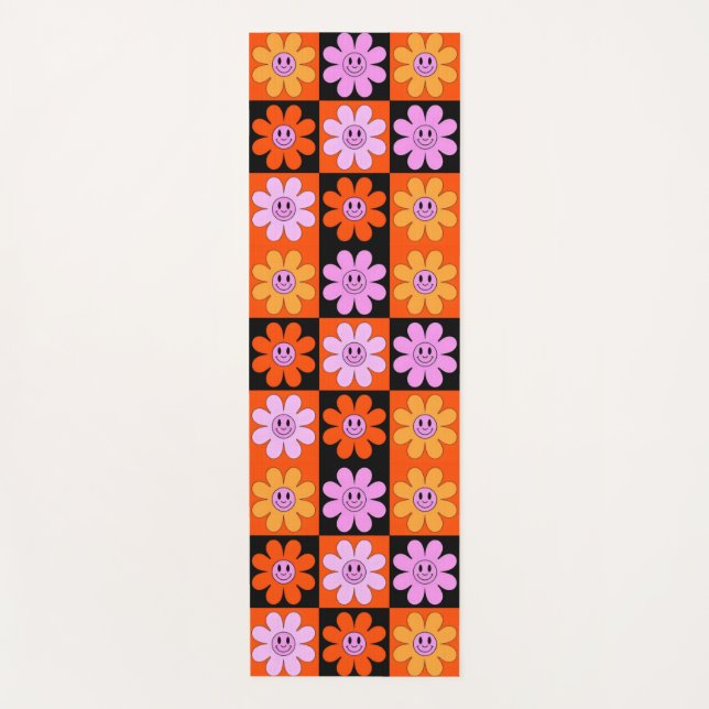 Yoga-Matte mit Kaffee-Blume. Yogamatte (Vorderseite)