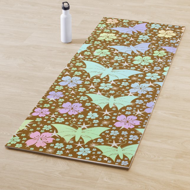 Yoga, Matte, Muster, farbig, Sport, Spiel, Gold, Yogamatte (Beispiel)