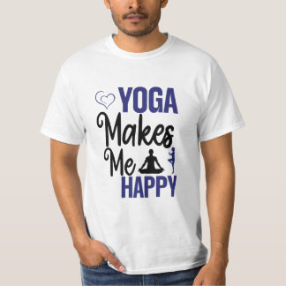 Yoga Me Rend Heureux T-Shirt Pour Professeur De Fi