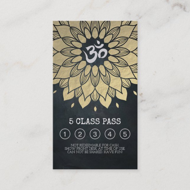 Yoga Mediation Instructor Class Pass Loyalty Card Treuekarte (Vorderseite)