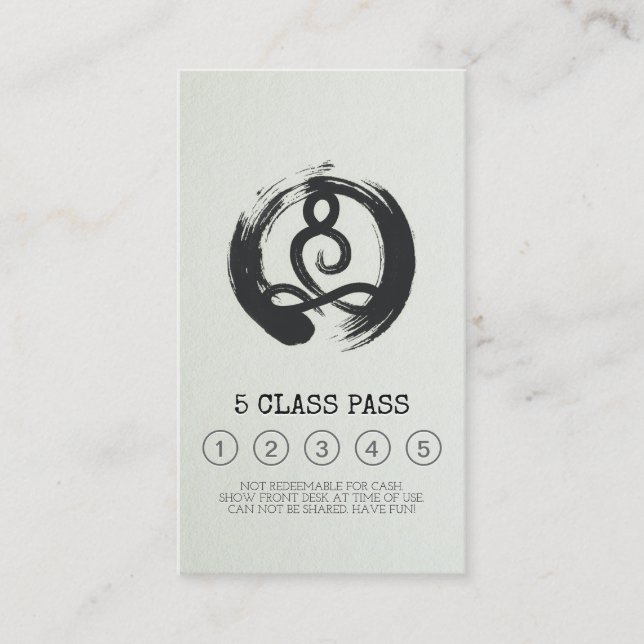 Yoga Mediation Instructor Class Pass Loyalty Card Treuekarte (Vorderseite)