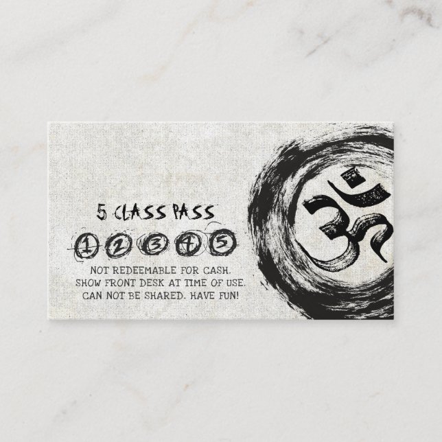 Yoga Mediation Instructor Class Pass Loyalty Card Treuekarte (Vorderseite)
