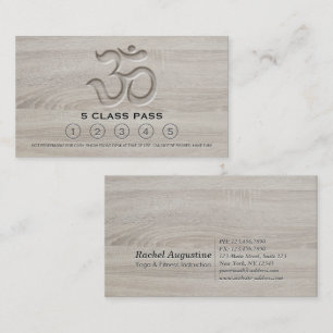 Yoga Mediation Instructor Class Pass Loyalty Card Treuekarte