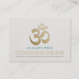 Yoga Mediation Instructor Class Pass Loyalty Card Treuekarte